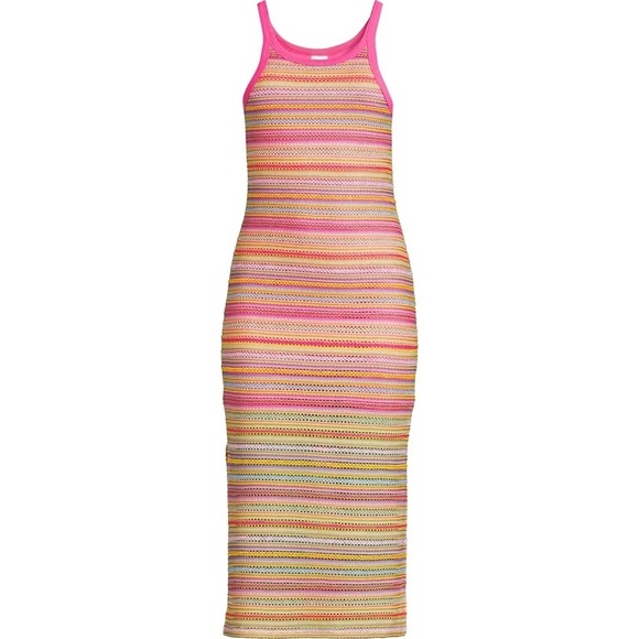 No Boundaries Stripe Tank Dress Pink Multi Color. Size S - Picture 11 of 15